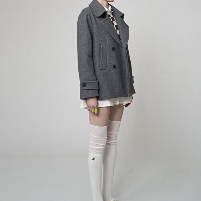 ATHPLATFORM AW22AS01 Sheer High Knee Socks_White