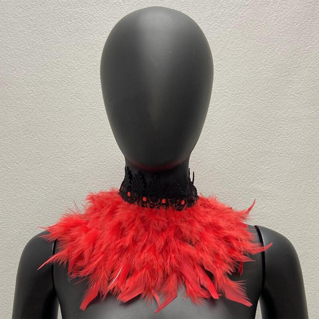 Gothic Feather Shawl Stage Makeup Ball Costume Accessories