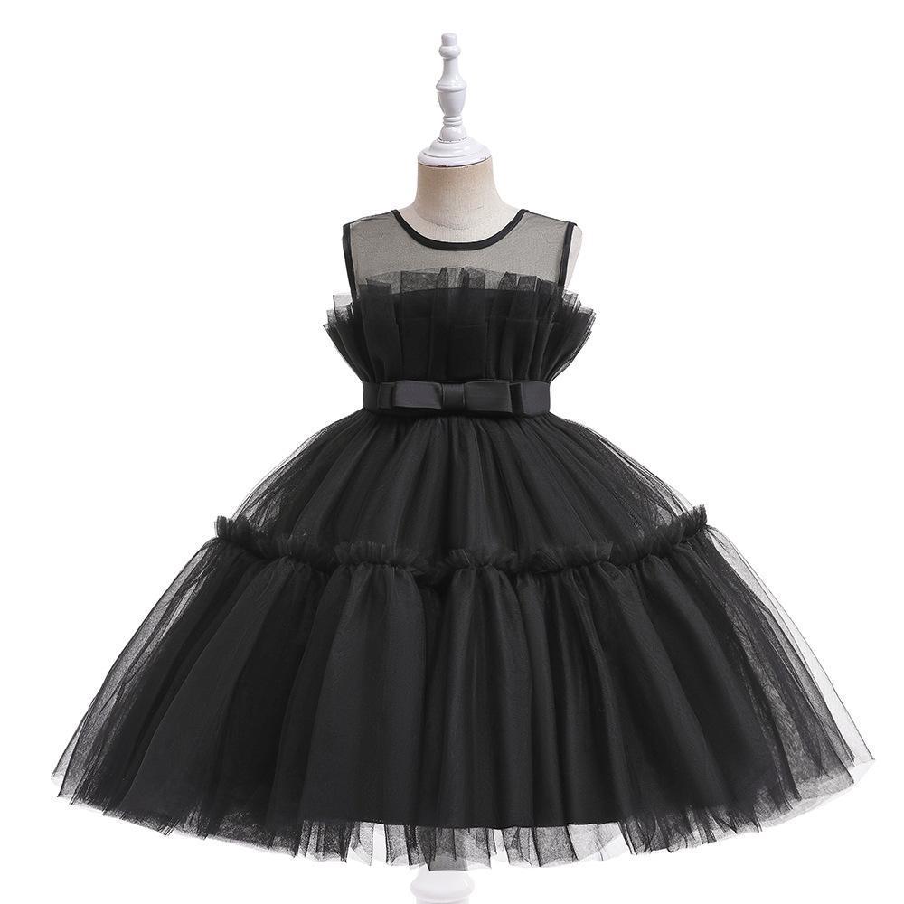 Girls' Sleeveless Princess Dress - Fluffy Yarn Birthday Party and Festival Performance Outfit
