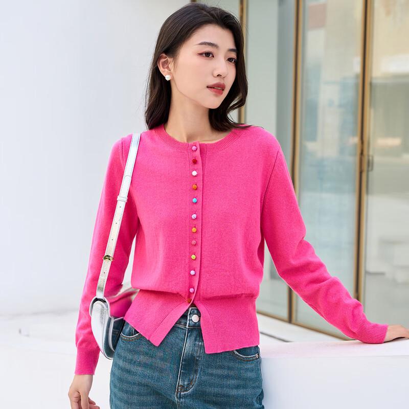 Iveni Women's Slim-Fit Round Neck Wool Sweater