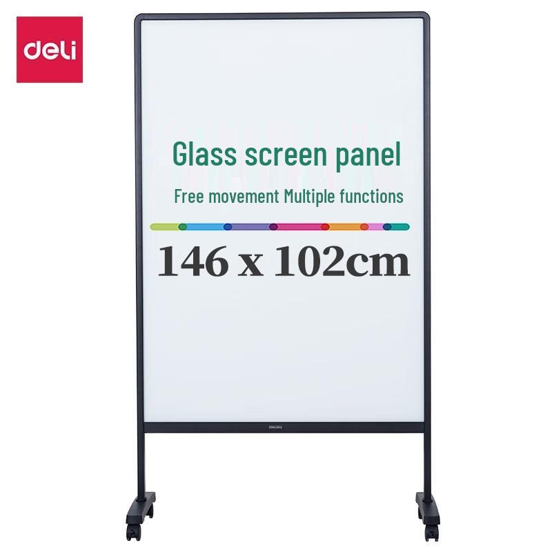 Deli Mobile Magnetic Tempered Glass Whiteboard