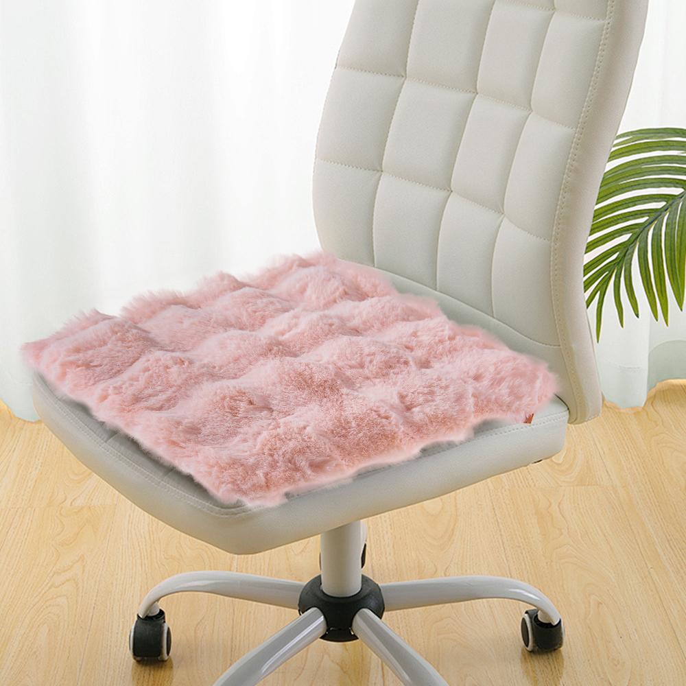Fluffy Chair Seat Pad Anti slip Seat Cushion Plush Fa