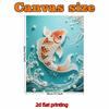 Pearl Golden Carp DIY Diamond Art Kits 15.7x19.6inch Gem Art Diamond Painting Kits Without Frame for Adults Gift Idea Home Wall Decor