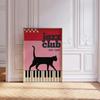 Black Cat with Piano Canvas Art Poster Fortune Cat Simple Canvas Painting Wall Art for Bedroom Living Room Home Office