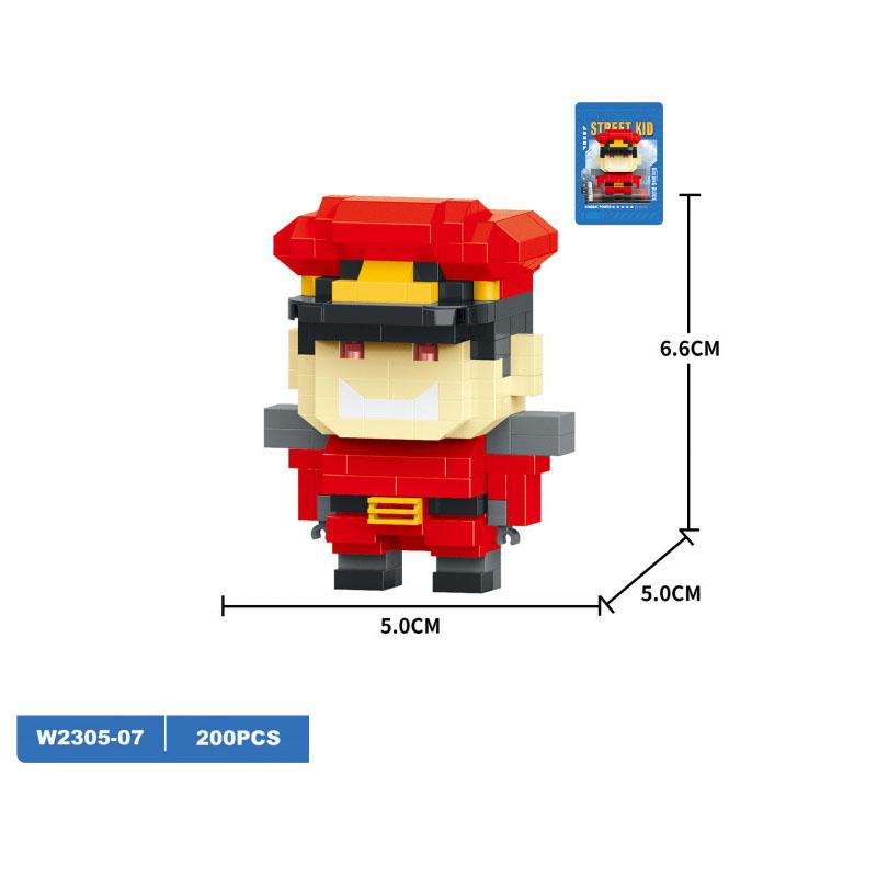 Lovely Fighter Figures Micro Diamond Building Block Nanobrick Kyo Iori Terry Mai Ryu Ken Gouki Chun-Li M·Bison Construction Toys