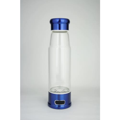 H2plus Hydrogen Generator, Glass Bottle, USB Charging, Portable, with Reheating Function, B-1501BL (Blue)