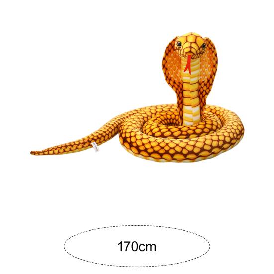 Simulation Snake Plush Toy Realistic Snake Skin Giant Cobra Plushies Funny