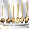 6Pcs Stainless Steel Dinnerware Set Home Creative Korean Cutlery Golden Spoon Korean-Style Hot Pot Cutlery Set Kitchenware Set