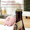 Bottle Opener Magnetic Fridge Sticker Pig Cat Shape Snack Sealing Clip Three In One Portable Magnetic Oral Liquid Bottle Opener