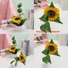 Sunflower Artificial Plant With Rain Flower Stones For Home Decor And Wedding Centerpieces