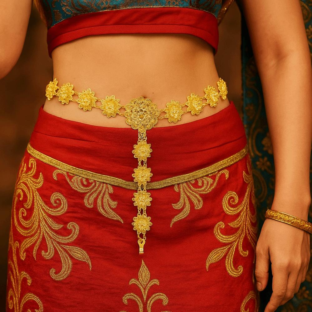 Bell Ethnic Style Belt Silver Dance Dress Belt Chains Traditional Gold Belt  Party Decoration