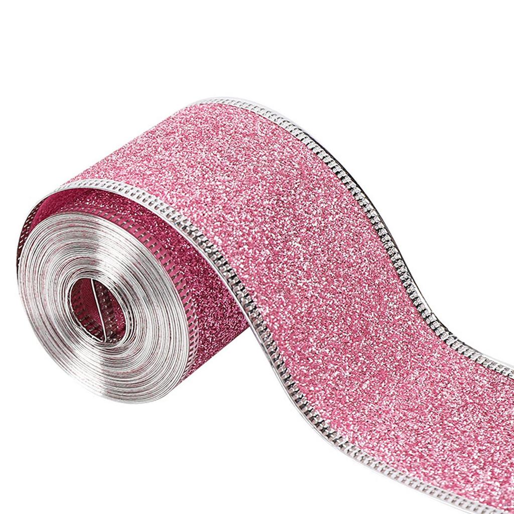 Cinta Navideña de 2 Pulgadas X 90 Yardas Elegante Multifuncional Flexible para Accesorios de Boda Cumpleaños