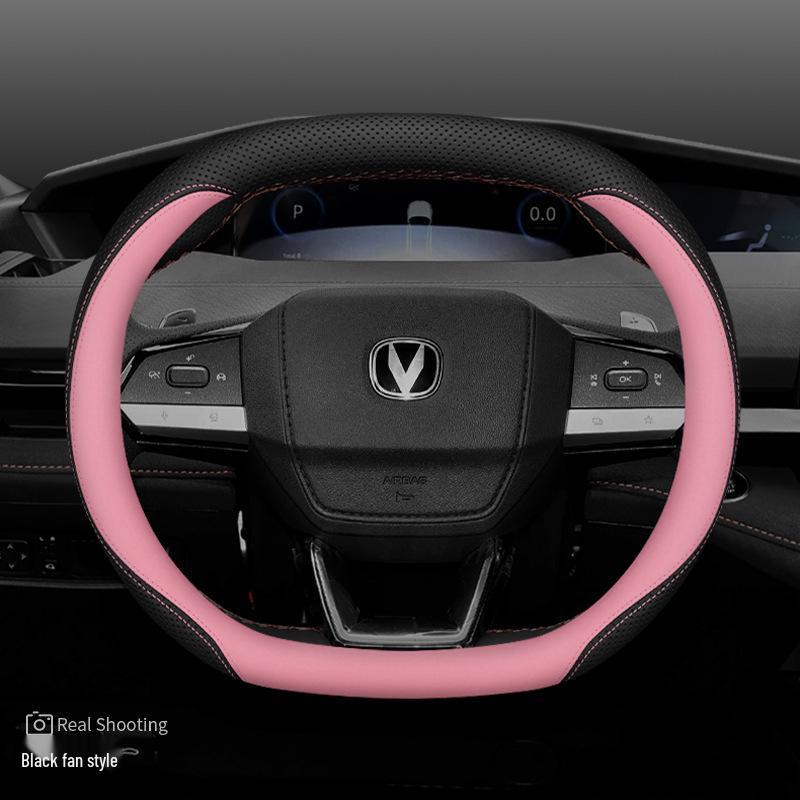 Changan Univ CS55 Plus/Yidav Unik Ultra-Thin Genuine Leather Steering Wheel Cover