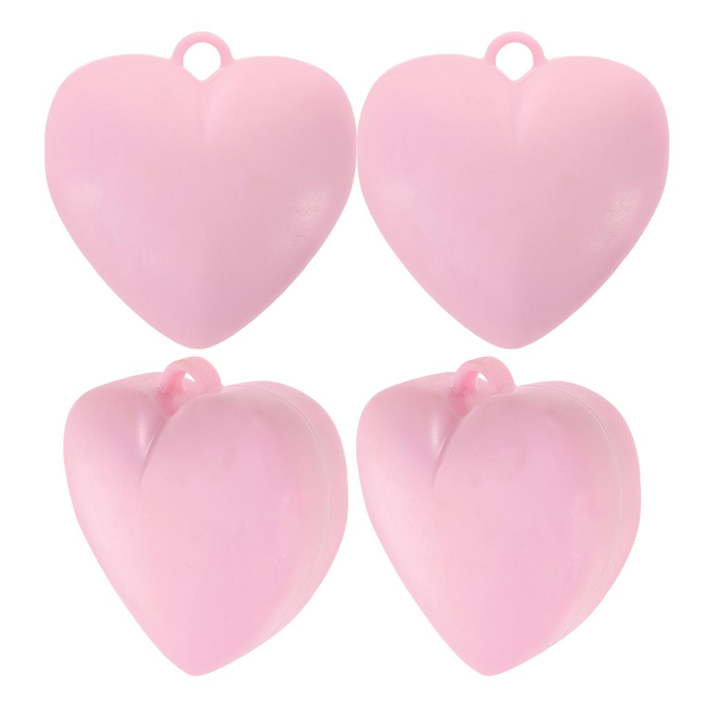 4Pcs Decorative Balloon Weights Heart Shape Resin Anchors for Wedding Birthday Shower Table Centerpiece Event Decorations