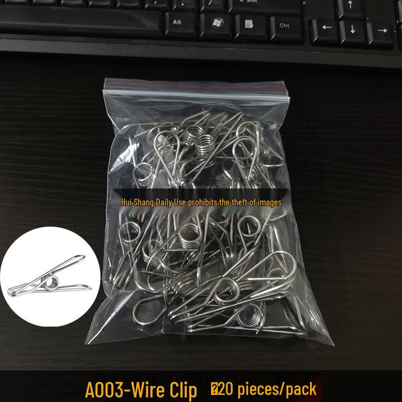 Stainless Steel Windproof Clothesline Clips - Small Size Sock Drying Clips