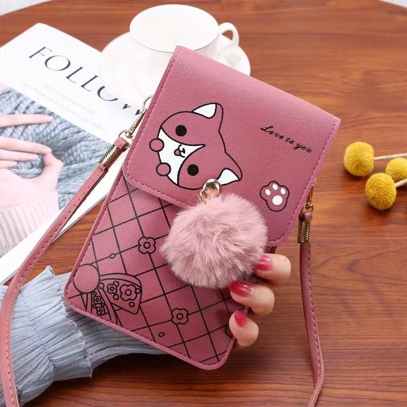 Women's Transparent Touch Screen Crossbody Phone Bag – Cute, Thin & Simple Mini Shoulder Coin Purse