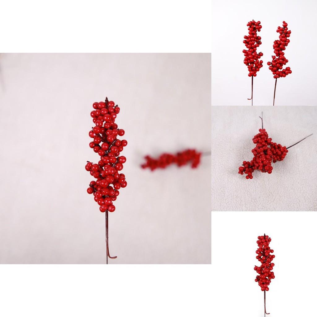 Red Festive Faux Berry Christmas Home Decoration For Diy Projects And Accessories Tree