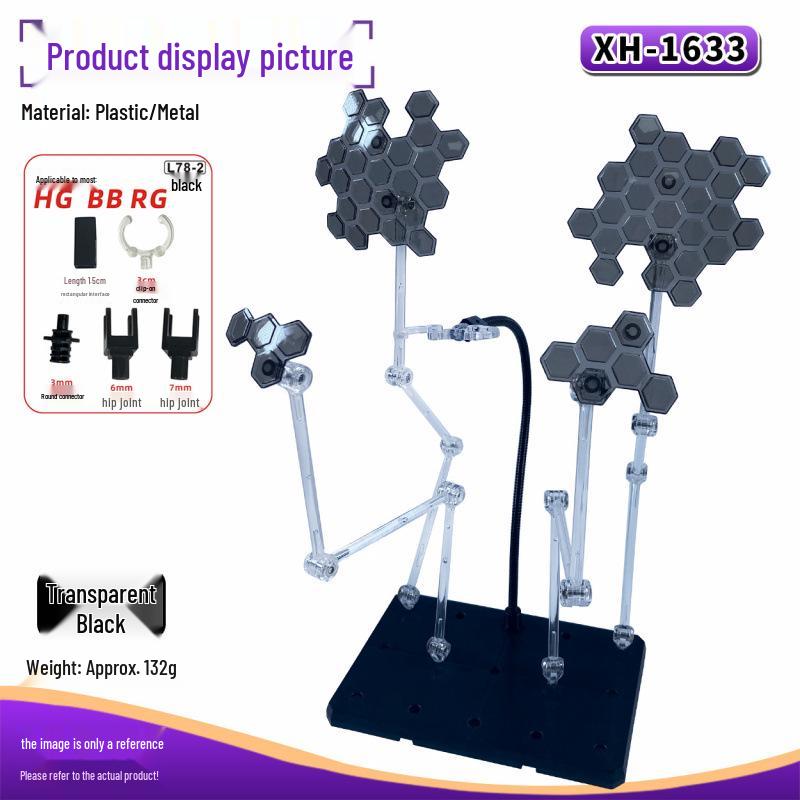 Special Snake Bar Stand with Light Shield for Gundam HG/RG Models & Goku Figure Duel Weapon Scene