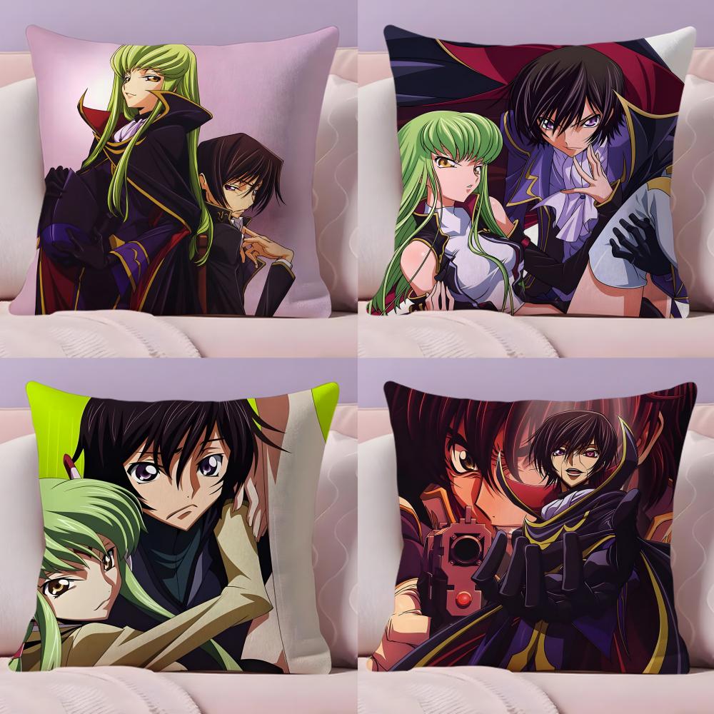 Code G-Geass Z-Zero Anime Cushion Cover Plush Fabric Soft Double-Sided Printed Sofa Warm Winter Home Gift Pillow Cover