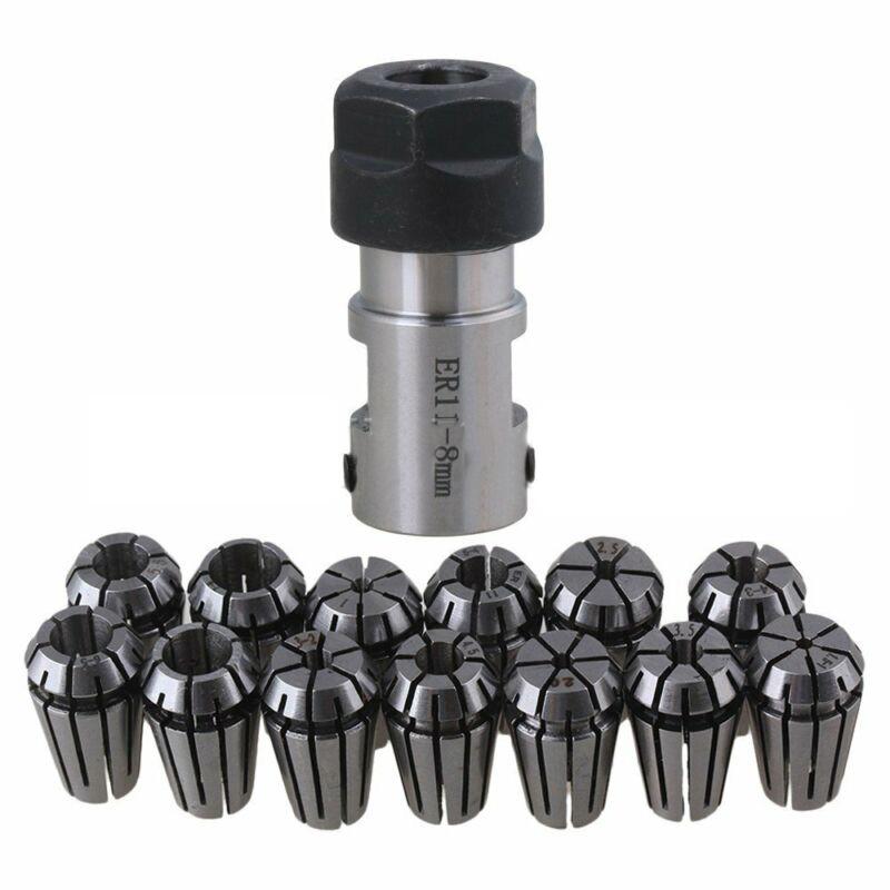 14pcs/Set ER11 8mm Type A Extension Rod Spring Collets Tools Kit For