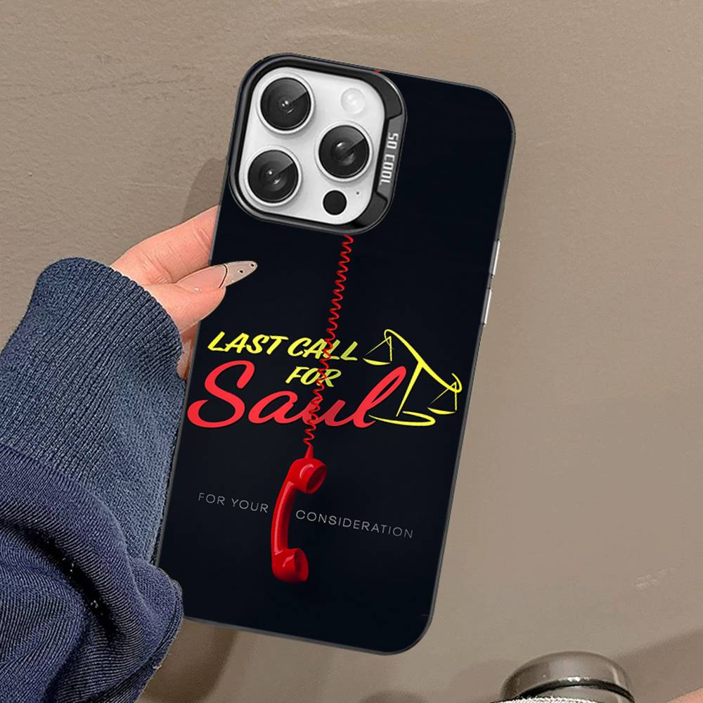 B-Better Call Saul Phone Case For IPhone 17 16 15 14 11 12 13 Pro Max Plus Pro Colored Silver Cover