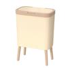 Standing Trash Can Trash Bin with Press Open Lid Neutralizes Odors Standard Garbage Bags Trash Can