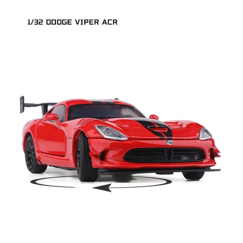 1/32 Dodge Viper ACR SRT Alloy Sports Car Model Diecasts Metal Toy Vehicles Car Model Simulation Sound and Light Childrens Gifts