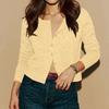 Women's Knitted Cardigan Short Knit Round Neck Open Front Sweater Button Down Elegant Casual Cardigan For Women