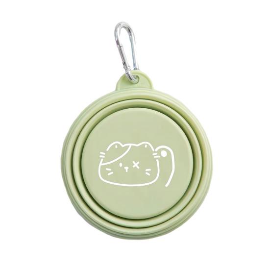

Collapsible Dog Bowl Foldable Silicone Pet Travel Bowl Portable Watering Feeding Dish with Carabiner Clip for Walking Hiking Traveling E