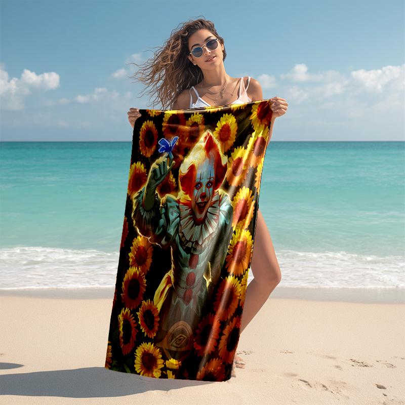 Beach Towel with Pennywise the Dancing Clown2 Pattern - soft,absorbent,machine washable Lightweight&Modern,swimming,Travel Essentials