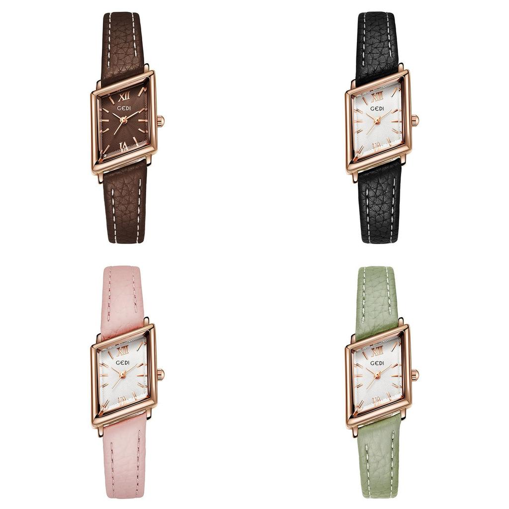 Retro Geordi Quartz Watch For Women With Water Resistance And Diamondshaped Dial