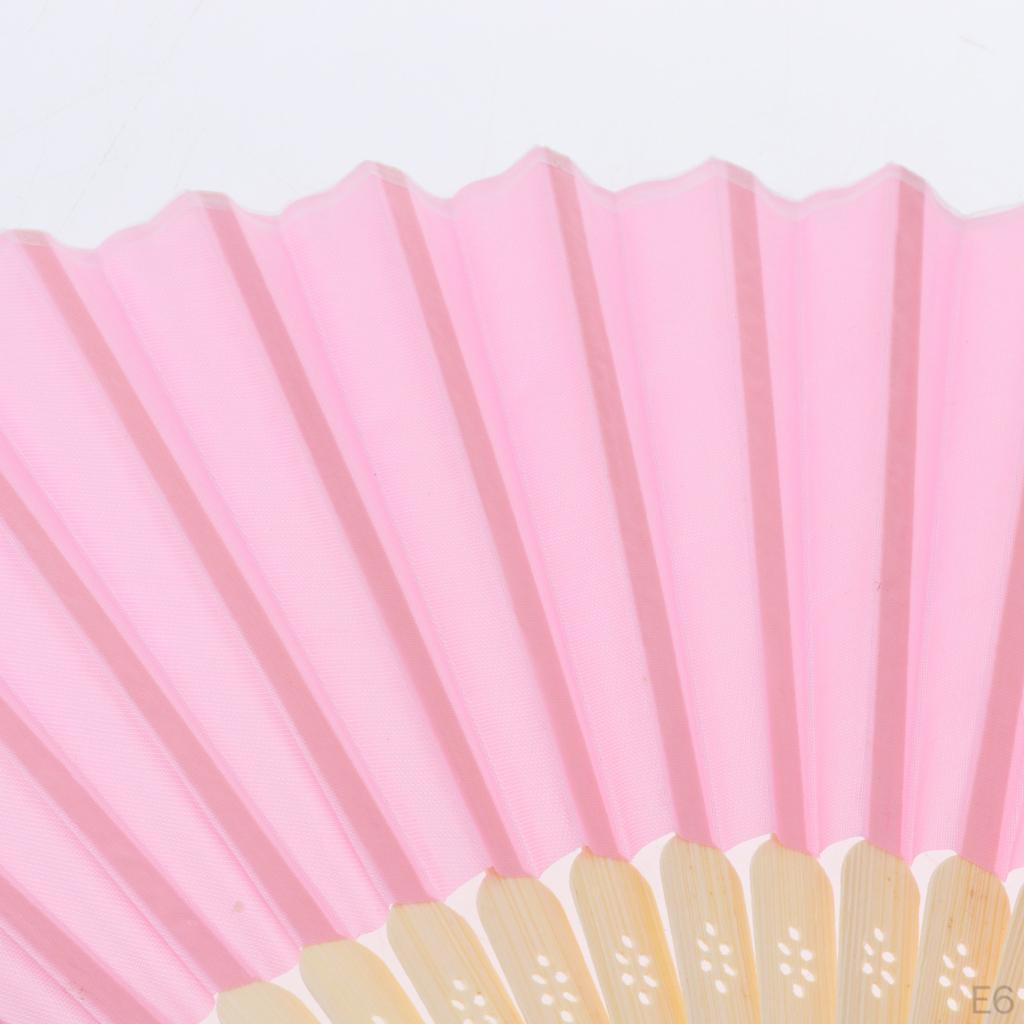 Chic Folding Silk Fabric fan for hand Wedding Bridal Favor painting Drawing