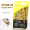 13-Piece High-Speed Steel Titanium Coated Stainless Steel Drill Bit Set