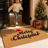 American Style Minimalist Coir-Like Doormat Entryway Mud Snow Scraper Non-Slip Rubber Backing Christmas Decor