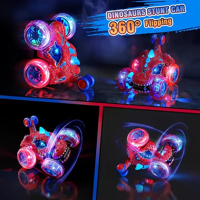 Dinosaur Stunt Car, 2.4GHz Wireless Remote Control, Bright Flashing Lights, Fun Racing Game
