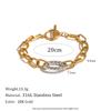 MamacitaSlay 316L Stainless Steel Mixed Color Jewelry Set 18K Gold Plated Waterproof Necklace Bracelet Earrings For Women Gift