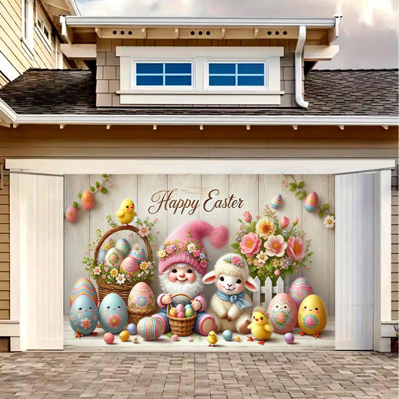 2D flat banner  1 Easter gnome background  multi-purpose banner suitable for weddings  birthdays  anniversaries