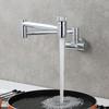 Brass Kitchen Wall Mounted Sink Faucet Rotary Folding Single Cold Faucet Single Hole Single Handle Vegetable Basin Tap