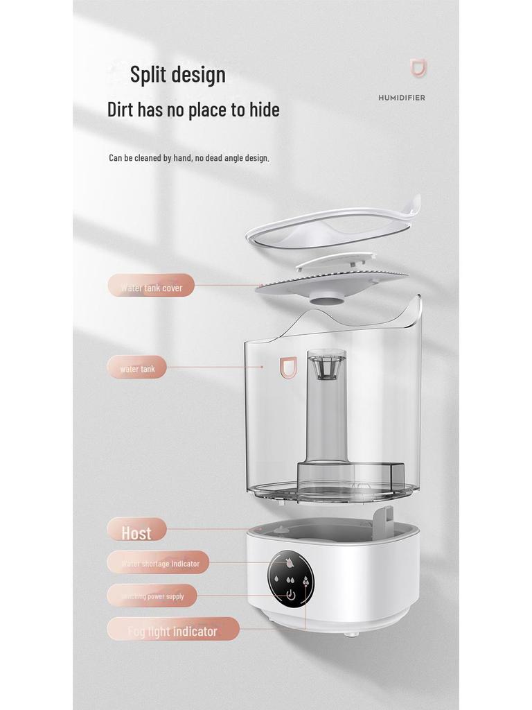 4L Smart Touch Humidifier: Silent Aromatherapy for Home & Office