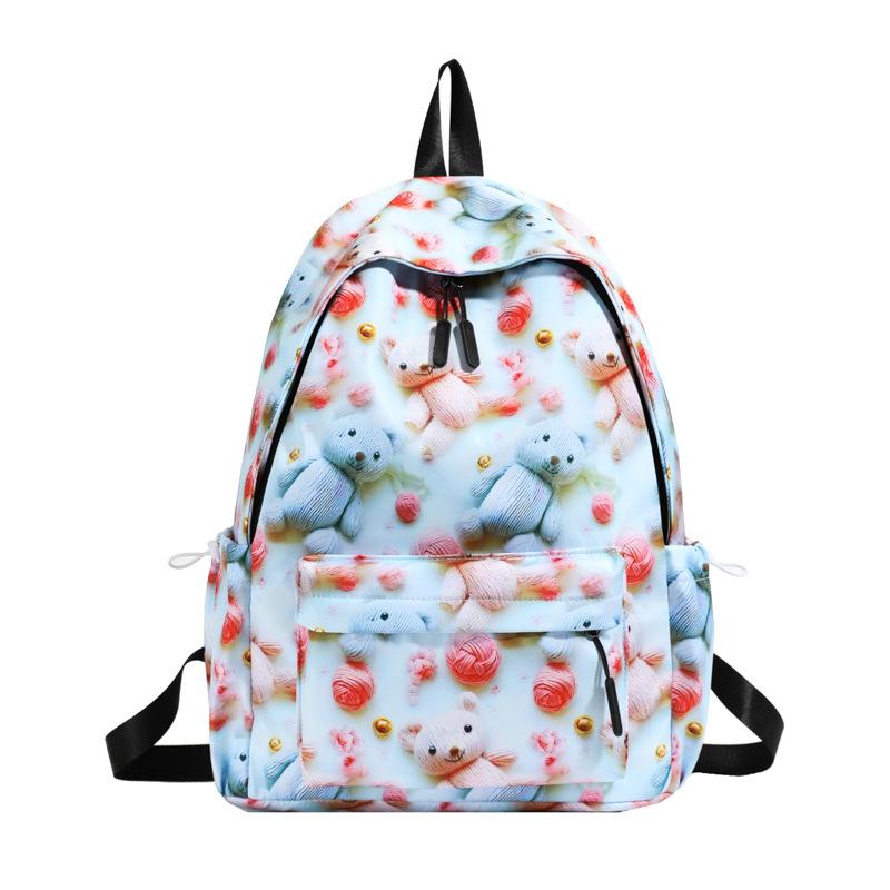 Backpack 2025 New Japanese Soft Girl Fashion Picture Backpack Large Capacity Casual Versatile Student Schoolbag Tide