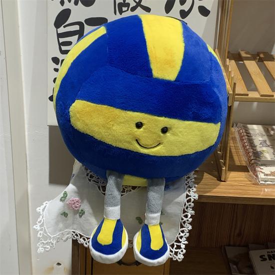 Plush Doll Cartoon Volleyball Soft Elastic Washable Cuddling Toy Sofa Car Seat Bed Decoration Throw Pillow Office Nap Pillow