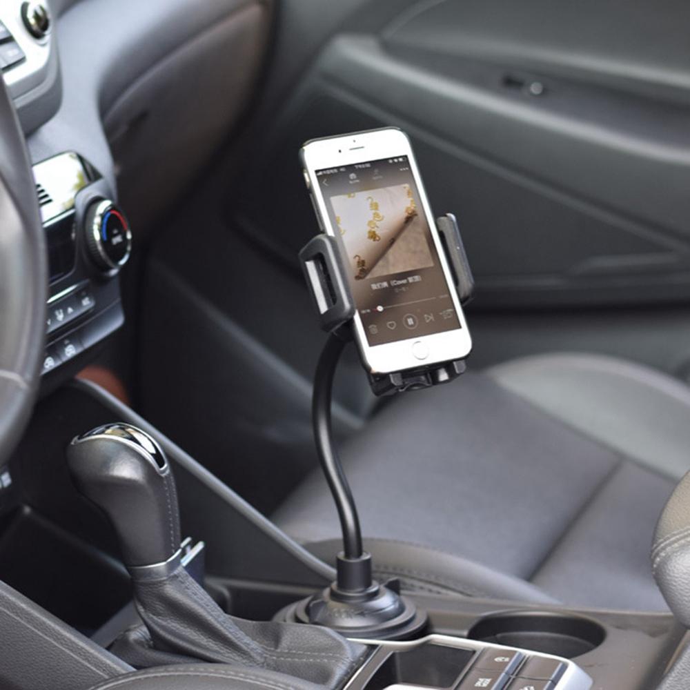 

360 Degrees Rotation Car Cup Holder Phone Mount Bendable Hose Cellphone Bracket A