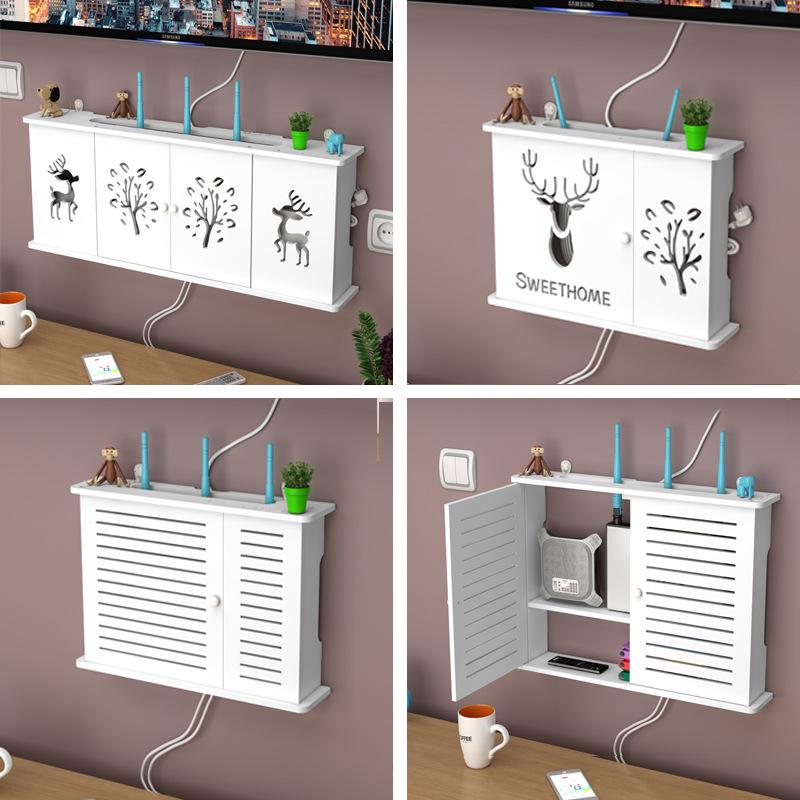 Bohrfreies wandmontiertes Regal für TV-Box & Router-Speicher