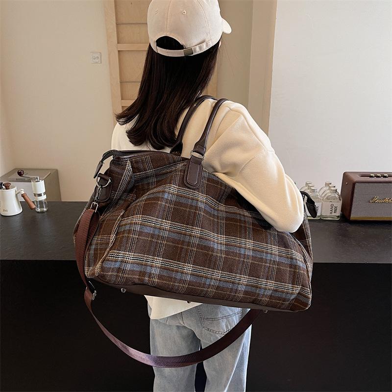 Women's Old-fashioned Luggage Bag Large Capacity Hand-held Travel Bag Personalized Niche Home Seasonal Clothing Storage Bag