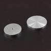 Solid Glass Round Table Leg Aluminum Disc Silver Tone for Glass Table Tea Tables