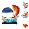 Koi-Fisch-Statuen-Kollektion, dynamische Sandmalerei, dekorative Figur für Tischdekoration, Schreibtisch, Kamin, Schlafzimmer, Wohnzimmer