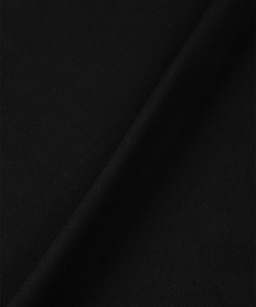 PANICALE Black Basic Mock Neck Logo T-Shirt (Type A)