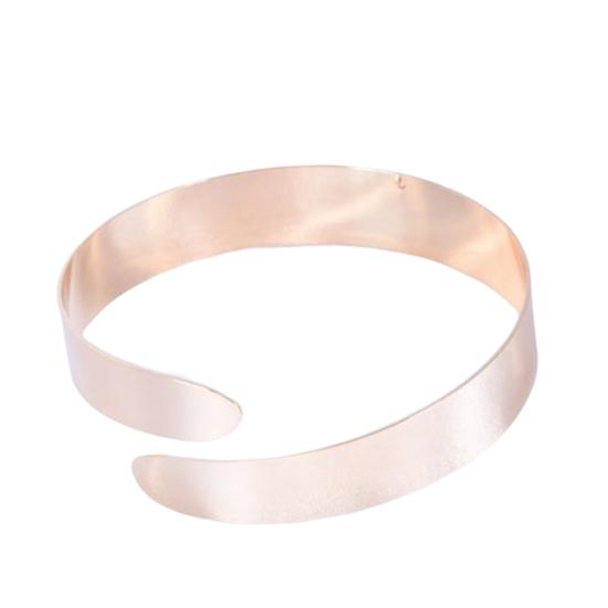 

Женский простой браслет в стиле панк со спиральной верхней манжетой на руку, браслет на руку золотистый