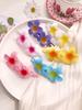 Summer Large Hair Clips Elegant Frosted Butterfly Flower Barrettes Women Beach Hawaii Floral Hairpins Simple Duckbill Headwear
