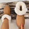 Fashion Thick Bottom Long Plush Snow Boots for Women 2024 Winter Chunky Platform Fur Ankle Boots Woman Non Slip Warm Cotton Padded Shoes